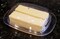 Handy Housewares Large Double-Wide Clear Acrylic Butter Serving Storage Dish with Lid